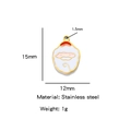 Ciondolo Babbo Natale in acciaio inossidabile placcato oro 18K per gioielli - Babbo Natale (HP0066G32)