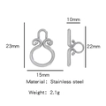 Fermoir OT Cupidon en acier inoxydable argenté pour bijoux avec anneau à texture spirale - Argent Sortilège (HP0088S06)