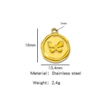Pendentif papillon doré en acier inoxydable 16mm de hauteur pour bijoux DIY - Papillon Doré (HP0061G10)