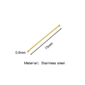 18K vergoldete T-Stifte aus Edelstahl 15mm x 0,6mm für die DIY Schmuckherstellung - Vakuumgalvanisierung / 0.6*15mm