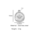 Pendentif abeille rond en acier inoxydable poli mesurant 16 mm sur 13,4 mm - Abeille Argentée (HP0061S11)
