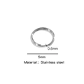 5mm silver stainless steel split ring connector for DIY jewelry with 0.6mm thickness - 0.6x5mm