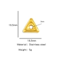 Golden stainless steel triangle spacer bead with 3mm hole for DIY jewelry making - Gold - Triangle