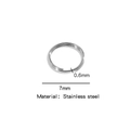 Silver stainless steel double ring 7mm diameter 0.6mm wire DIY jewelry connector - 0.6x7mm