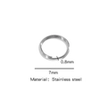 Stainless steel split ring connector with 7mm diameter and 0.8mm wire thickness - 0.8x7mm