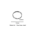 Stainless steel split ring in silver finish, 0.8mm wire thickness and 12mm diameter - 0.8x12mm