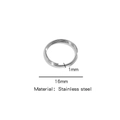 Stainless steel split ring in silver finish, size 16mm outer diameter with 1mm wire gauge - 1x16mm