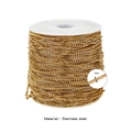 2mm golden stainless steel thin Cuban chain roll for DIY handmade jewelry crafts - 2mm Gold Color