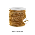 1,5mm goldene Box-Kette aus vakuumplattiertem Edelstahl für DIY-Schmuckherstellung - Vakuumgalvanisierter Stil / Gold