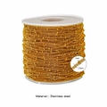 2mm bead and 1.5mm link stainless steel 18K gold plated satellite chain for DIY jewelry - 0.4mm Wire 1.5mm Width / Gold