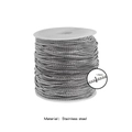 Silberne 1,5mm Edelstahl-Boxkette auf Rolle für DIY-Schmuckherstellung Zubehör - Vakuumgalvanisierter Stil / Stahlfarben