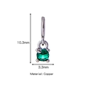 Mini cerchio in rame con pendente in zircone verde smeraldo, dimensioni 10,3 mm x 3,3 mm - Mag Forma Tonda (HP0004S05)
