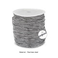 2mm silver stainless steel Cuban link chain roll for DIY jewelry making and bracelets - 2mm Silver