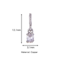 Ciondolo a goccia in zircone e ottone, altezza 12,1 mm, design minimalista per collana - Ott Forma Ovale (HP0004S10)