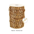 Golden 5.5mm stainless steel pig nose coffee bean chain on roll for DIY jewelry making - 5.5mm / Gold