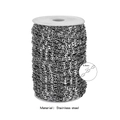 Bulk 5.5mm silver stainless steel mariner puff chain link on spool for jewelry making - 5.5mm / Steel