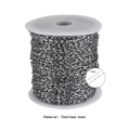 Silver stainless steel twisted link chain on a white spool for jewelry DIY, 13mm size - 13mm Bar Length / Silver