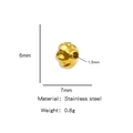 Baroque golden stainless steel pumpkin bead 7x6mm for DIY jewelry making - Hollow Pumpkin Texture (HP0125G04) / Gold
