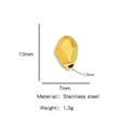 Golden irregular 10x7mm stainless steel spacer bead for DIY jewelry making - Irregular Polyhedron (HP0125G06) / Gold