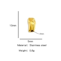 Baroque irregular 10mm golden stainless steel spacer bead for DIY jewelry designs - Lava Random Shape (HP0125G07) / Gold