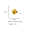 Perla distanziatrice dorata irregolare 6mm in acciaio inossidabile con foro 1,5mm - Design a Buchi Arrotondati (HP0125G03) / Oro