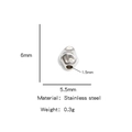 Perla distanziatrice barocca irregolare in acciaio inossidabile per gioielli fai da te - Piccola Perlina a Forma Casuale (HP0125S08) / Argento