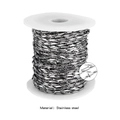 Polished silver stainless steel chain on spool for DIY jewelry 11.5mm x 2mm links - One Meter (Vacuum Plating) / 2.0MM Stick / Steel