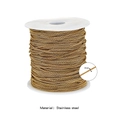 Gouden 2mm roestvrijstalen spiga-ketting op een witte spoel voor DIY-sieraden maken - 2.0mm / Goud