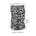 Silver stainless steel stick chain roll for DIY jewelry making, 16mm x 3mm size - One Meter (Vacuum Plating) / 3.0MM Stick / Steel