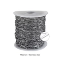 DIY jewelry chain in stainless steel on white spool with 12.5mm link length detail - Vacuum Plating / Meteor Stick Handmade Chain / Steel