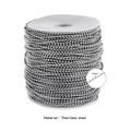 Roll of 1.5mm silver stainless steel ball bead chain for DIY jewelry making and crafts - One Meter (304L Stainless Steel) / 1.5mm Bead