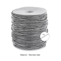 Bulk 3mm silver stainless steel ball chain on a white spool for DIY jewelry making - One Meter (304L Stainless Steel) / 3.0mm Bead