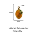 Stainless steel lemon charm pendant with yellow enamel finish and dimensions 10x9mm - Lemon (HP0165G07)