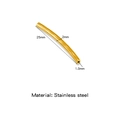 Perle tube courbé 25mm en acier inoxydable doré 18K avec texture martelée pour bijoux - Style texturé doré