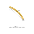Tubo curvo dorato in acciaio inossidabile da 30mm con trama geometrica per gioielli - Stile irregolare dorato