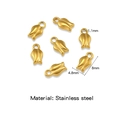 Gouden roestvrijstalen tulpenknop bedeltjes van 8mm voor DIY sieraden maken - Gouden Roos Stijl (HP0215G02)