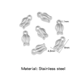 Zilveren tulpvormige roestvrijstalen bedels voor het maken van DIY-sieraden - Zilveren Roos Stijl (HP0215S02)