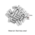 Silver stainless steel 6x2mm cylinder connectors for DIY jewelry making - Vacuum Plated Single Piece (HP0211) / Steel Color (Inner 2.0mm)