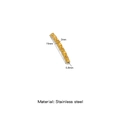Golden 15mm textured stainless steel tube bead for DIY jewelry making and beading - 2mm Thick * 15mm Long / Gold