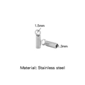 Polished silver stainless steel cord ends with loop for DIY jewelry making - Steel Color (Inner 1.3mm)