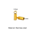 Golden stainless steel cord ends for DIY jewelry with 1.5mm and 2.0mm holes - Gold (Inner 1.5mm)