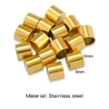 9mm gold stainless steel cord end caps and connectors for DIY jewelry making - Vacuum Plated Single Piece (HP0211) / Gold (Inner 9.0mm)