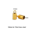 Golden stainless steel end cap connector for DIY jewelry with 2.5mm inner diameter - Gold (Inner 2.5mm)