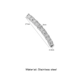 Silver 27mm stainless steel curved tube bead with hammered texture for DIY jewelry - 3mm Thick * 27mm Long / Steel