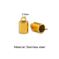 Golden stainless steel cylinder cord ends with 4mm inner diameter for DIY jewelry - Gold (Inner 4.0mm)