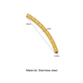 40mm curved gold stainless steel spacer tube with textured diamond pattern finish - 3mm Thick * 40mm Long / Gold