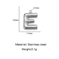 Polished silver stainless steel letter E bubble pendant for DIY jewelry making - Letter E / Steel