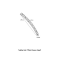 25mm hammered silver stainless steel curved tube bead for jewelry making - 2mm Thick * 25mm Long / Steel