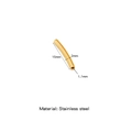 Perla a tubo curvo in acciaio inossidabile dorato 15mm per creazione gioielli fai-da-te - 2mm x 15mm / Oro