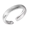 Minimalist 925 sterling silver open ring with a matte brushed finish and polished interior - Open / Silver